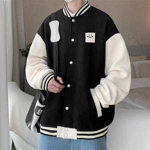 摇粒绒棒球服男大码开衫卫衣男夹克 BF86316-P65图片
