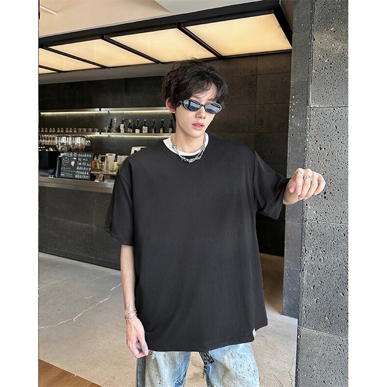 8XL-M高品质！！特大码冰丝速干T恤男透气短袖上衣纯色DX314P25,男装T恤,电商D206-1