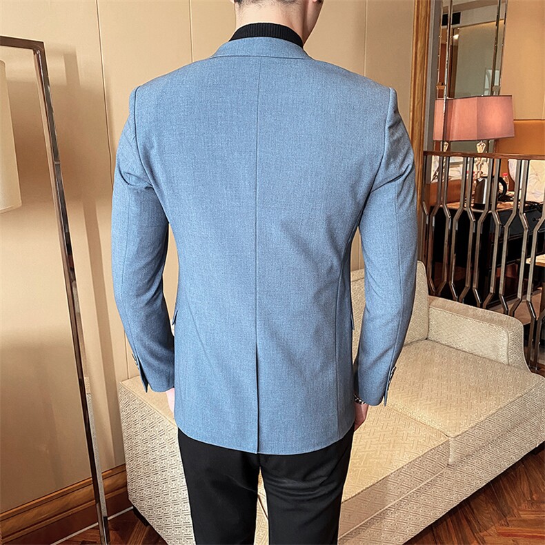 2021春新款西装男士蓝色西装西服西外套810-,男装西服,电商D225