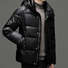 BJY15322钱塘2020-2冬季厚款商务休闲简约连帽中年男士羽绒服P350，男装羽绒服，钱塘207-2