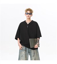 现货夏新男高品质大码宽松短袖T恤V领打底衫513DT3536P33，男装T恤，星座513