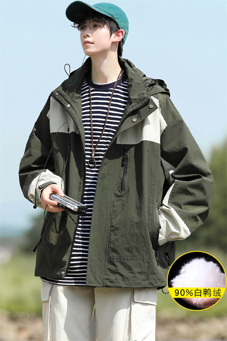 2023冬款三合一冲锋衣时尚加绒羽绒服外套男女8300-P210控价299,男装羽绒服,电商A441-1