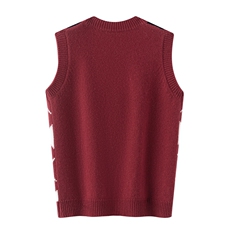 男女通用春秋冬菱形马甲，童装儿童羊绒衫，奥赛羊绒童装