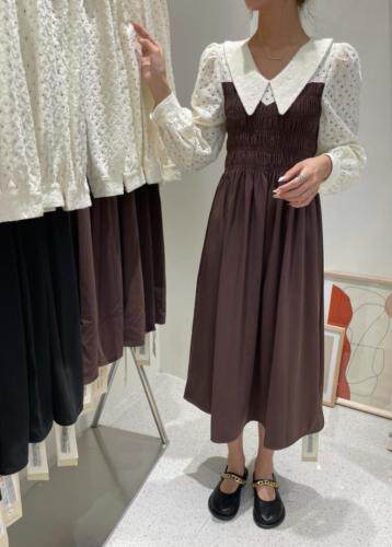 秋季蕾丝拼接连衣裙，女装连衣裙，艾米缇