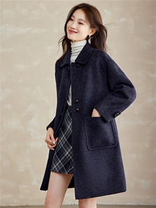 中长款毛呢外套女2025秋冬新款气质减龄高级感休闲百搭双面呢大衣图片