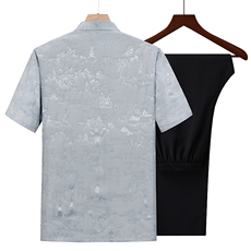 夏季唐装男士套装风中青年中式复古汉服新款TR2287-P140，男装休闲套装，星座1105-3