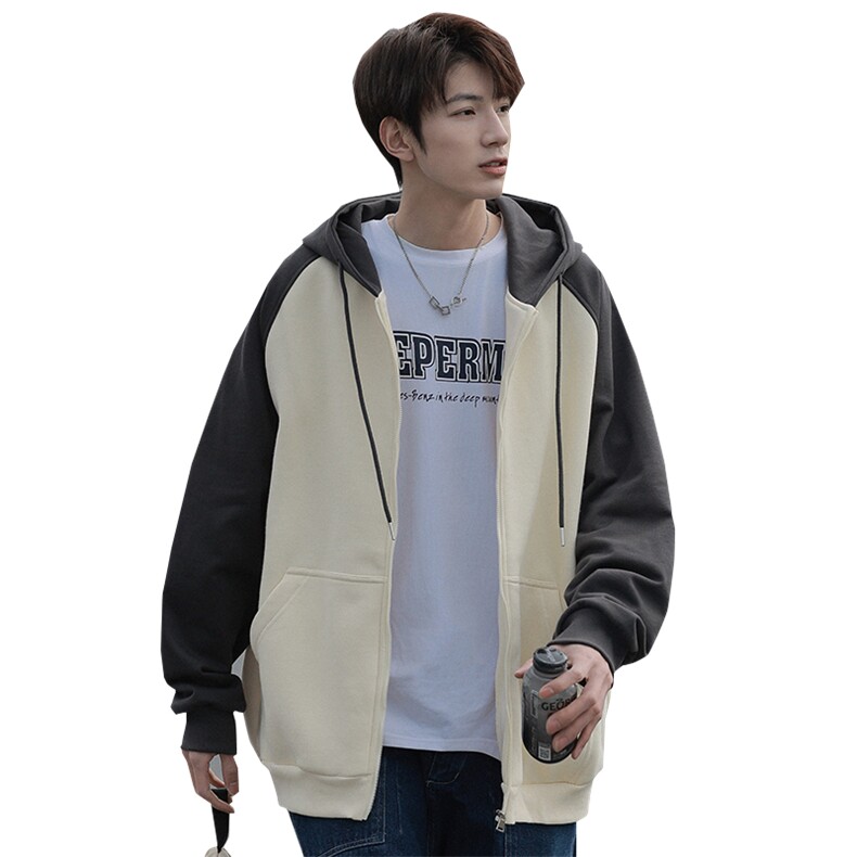 开衫连帽卫衣潮牌宽松秋季新款日系复古长袖外套A436-DX444-P55,男装卫衣,电商A436