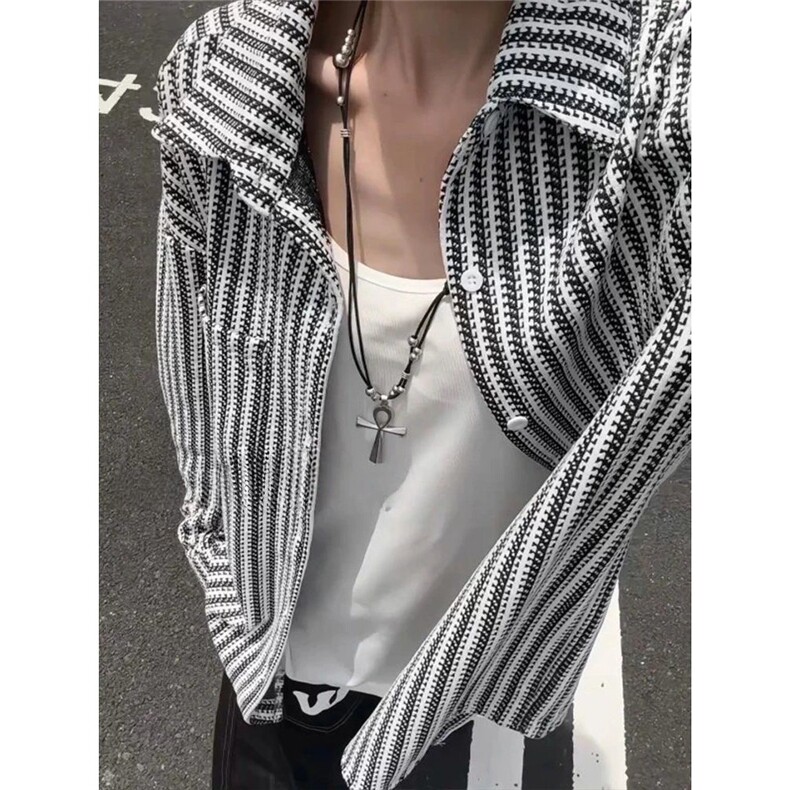 网图现货秋季雪尼尔鱼骨纹长袖衬衫C157/特P47,男装衬衫,星座205-3