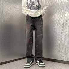 春季新款时尚潮流宽松牛仔裤，男装牛仔裤，四季星座218-1