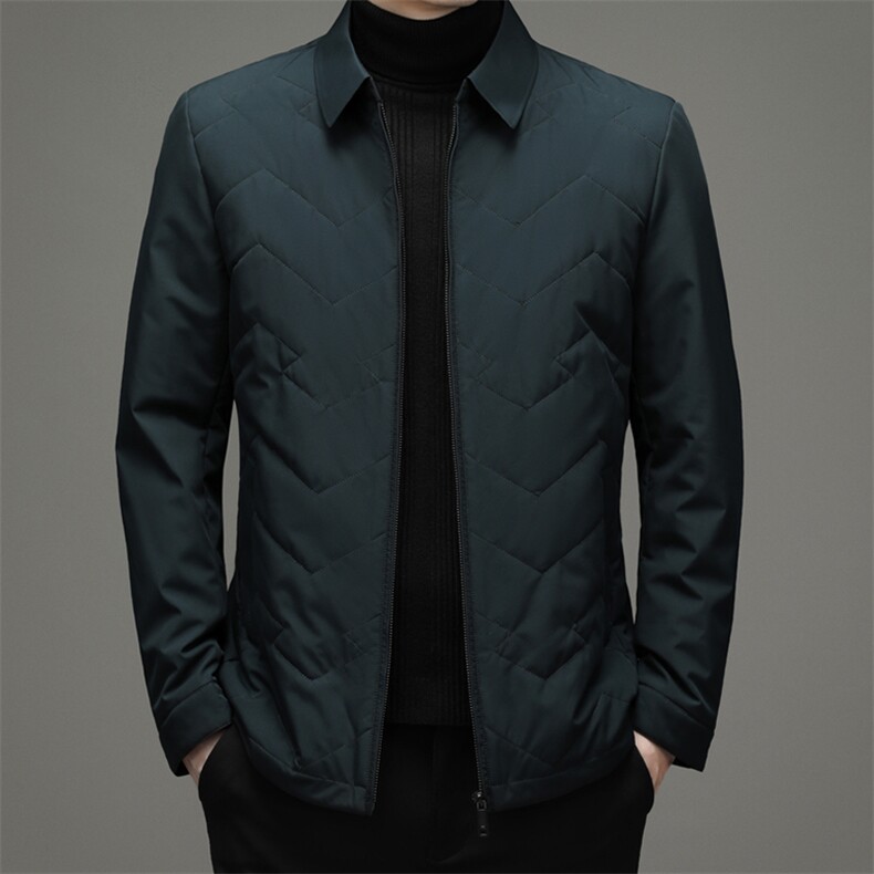 中年男士冬季宽松休闲翻领棉袄厚款羽绒棉服外套SNNMF82276-P205图片