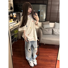 全刺绣纯棉短袖ZX0257-P35，男装T恤，星座313A(原308A-2)