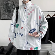 棒球服外套男秋季新款潮牌两面穿宽松休闲薄款翻领夹克潮JZ23，男装夹克，星座1116A-1（原606A）