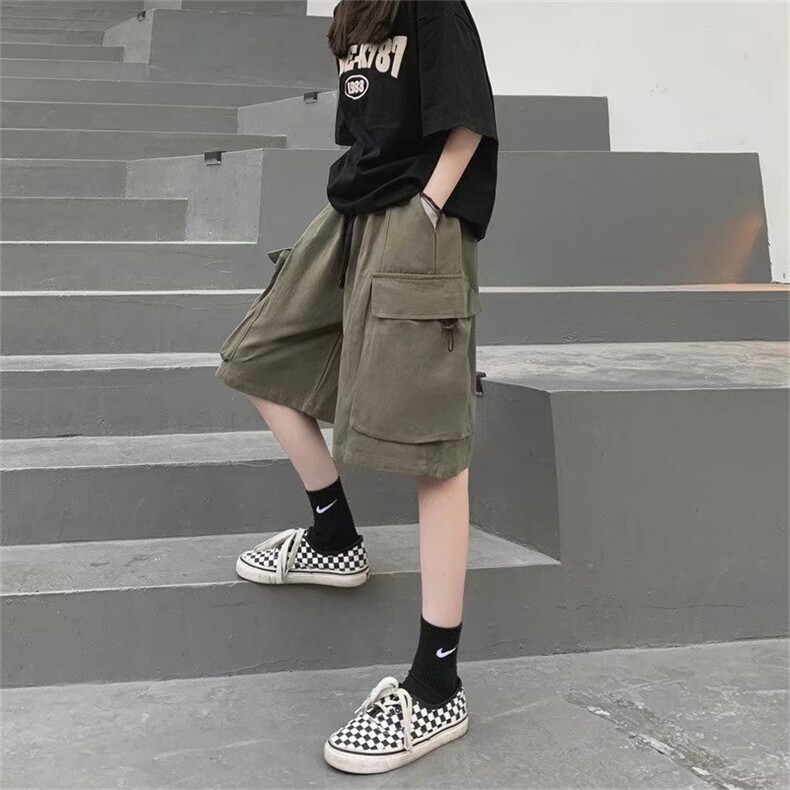 chic港风五分裤男士潮牌工装休闲短裤裤韩版宽松中裤子DK835-P43,男装休闲裤,星座1008