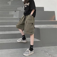 chic港风五分裤男士潮牌工装休闲短裤裤韩版宽松中裤子DK835-P43，男装休闲裤，星座1008
