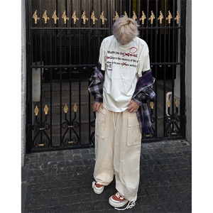 B221 美式ins街头hiphop休闲大口袋宽松工装裤 LK23121-P65 控88图片