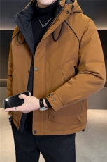M-4XLB3533725P235黄色连帽羽绒男士冲锋衣【308】，男装夹克，电商B353