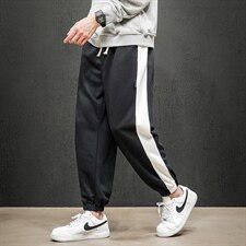 2021秋季新马切达日系大码男束脚九分休闲条纹运动卫裤K2065-P38，男装休闲裤，电商A001
