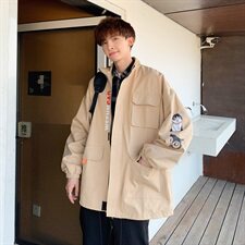 714-3-S605男生火影陆飞港风新款港风外套夹克M，男装夹克，星座714-1