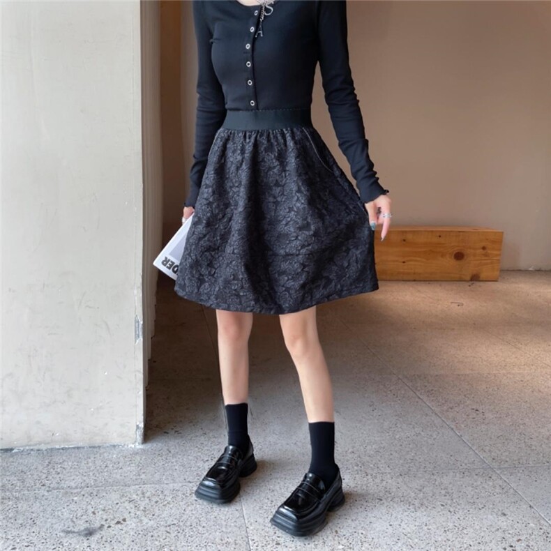 现货，2021秋装新款提花公主裙，其它，坚持到底