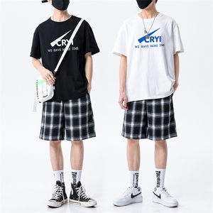 短袖t恤男休闲套装潮牌韩版潮流青少年帅气夏季DS786TP55图片