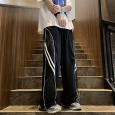 日系工装裤男高街潮牌秋季ins欧美嘻哈运动休闲裤机能风裤子，男装休闲裤，星座716-3