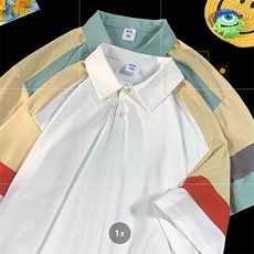 2023夏季新款短袖男潮流港风polo衫百搭半袖zdp2301-P40，男装Polo衫，星座717