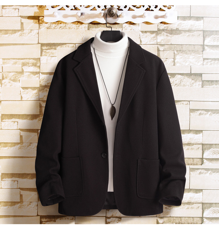 N6169/P95加棉P105冬季新开叉呢料毛呢西服男宽松外套上衣呢大衣,男装西服,电商A141