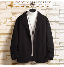 N6169/P95加棉P105冬季新开叉呢料毛呢西服男宽松外套上衣呢大衣，男装西服，电商A141