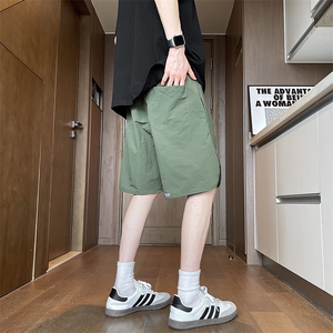 8XL-M 特大码轻薄冰丝短裤男宽松男五分裤速干中裤排扣DK1532P38图片