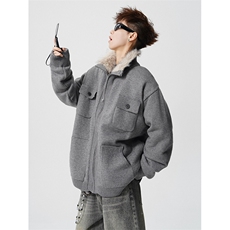 现货高品质可供得物加绒加厚座山雕针织外套310A-2ZSD2305P188，女装短外套，星座310A-2