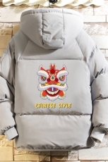 MY16185-P100加厚加绒连帽棉衣男大码棉服男面包服男砖墙挂拍，男装棉衣，电商A040A