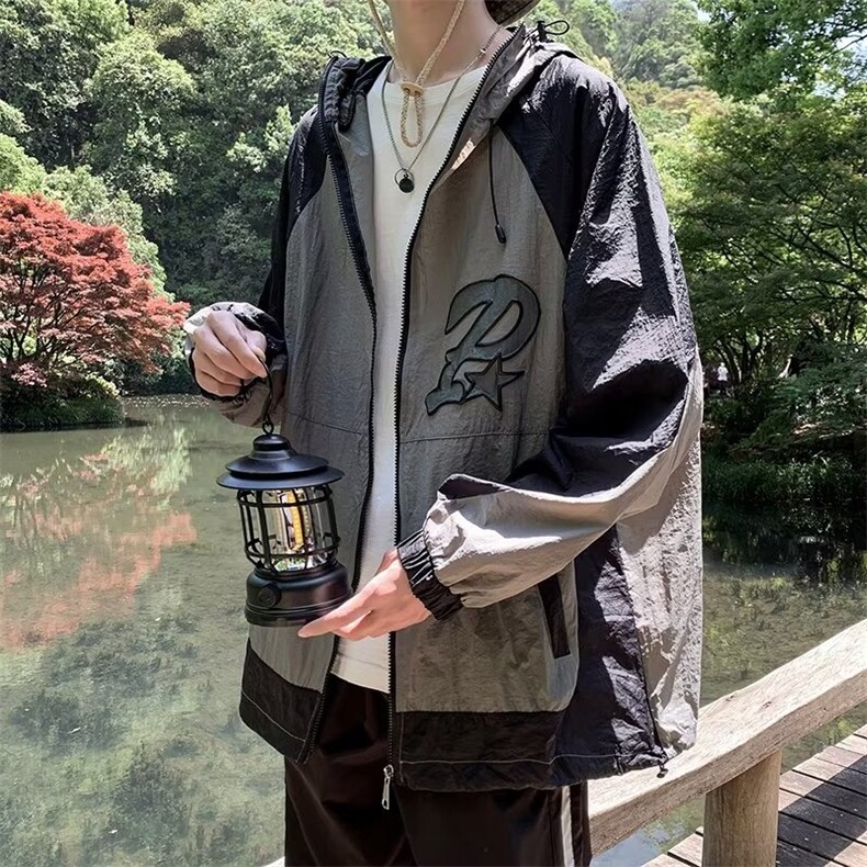 百搭潮青春流行外穿夹克日系新款潮流标准连帽男气质春秋长袖,男装夹克,星座716-3