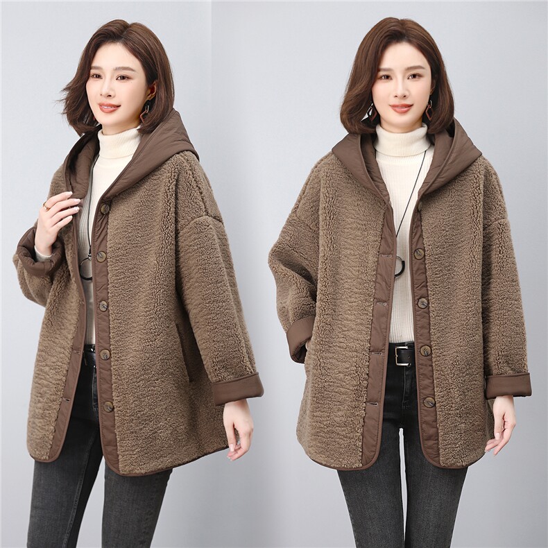 25年冬季新款颗粒缄中长款外套女，女装大码女装，奕阳依阁