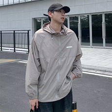 夏季工装冰丝连帽防晒衣男薄款透气防晒服户外钓鱼外套潮FS03，男装防晒衣，星座1116A-1（原606A）