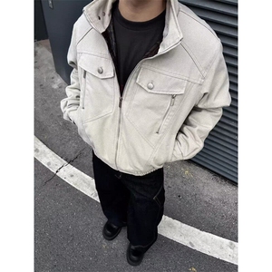 座山蟒蛇年限定美式复古重磅工装夹克男女宽松外套潮牌 JS8219图片