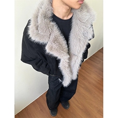 [网图]座山雕做旧麂皮加厚棉服毛领外套5D1198-TP105178，男装棉衣，电商A102