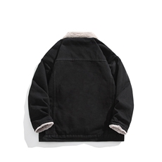 现货加绒牛仔棉服男冬季棉衣外套羊羔绒翻领夹克毛领MY2220-P110，男装夹克，星座1103-3