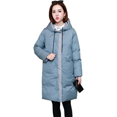 个性时尚潮流连帽棉衣/棉服2020年冬季中长款优雅，女装棉衣/棉服，奕阳依阁