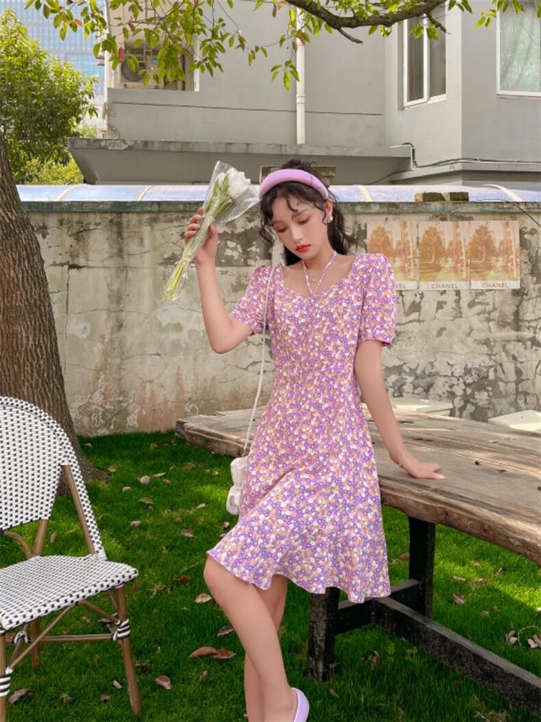 短款碎花裙，其它，安玖拉