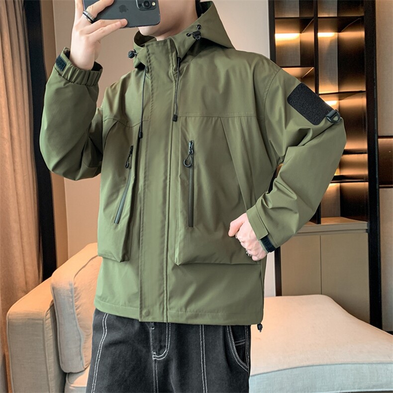 春款现货中性风三防户外夹克男连帽冲锋衣外套DSA157B-J127-P65,男装夹克,电商A157B