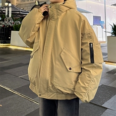 棉服男冬季新款港风宽松连帽棉衣MF9006-P90，男装棉衣，星座214-3
