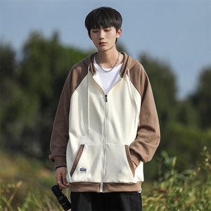 新款男经典双色拼接CITYBOY风针织外套WT3408-P55控78图片