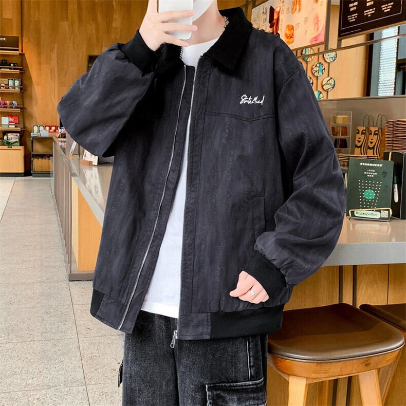 春季新款大码扎染印花外套春秋痞帅休闲夹克A436-JK2589-P70,男装夹克,电商A436