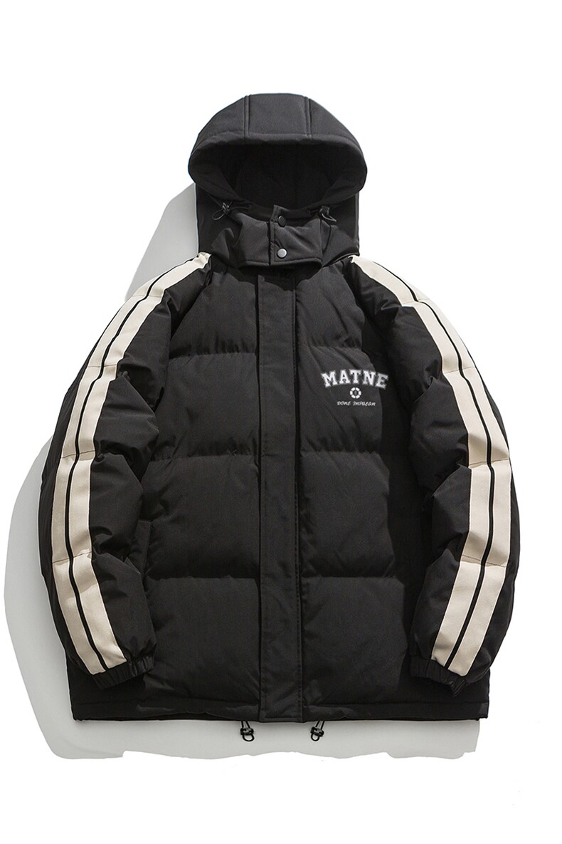 白底23冬季百搭宽松字母印花潮流棉服卫衣MY53031特批P95控158,男装棉衣,电商A247-1