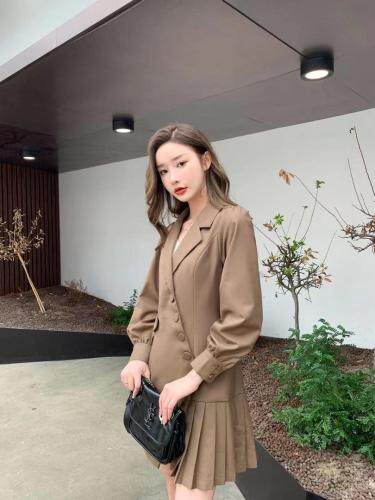 【东方名裳】2021年秋款风衣式连衣裙，女装风衣，东方名裳