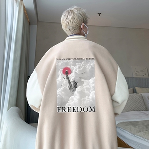 摇粒绒棒球服男大码开衫卫衣男夹克 BF86326-P65图片