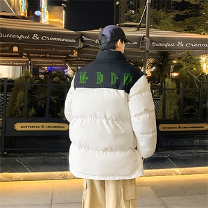 已注册港风直播抖音得物高品质宽松男加厚撞色棉衣外套M1403P68图片