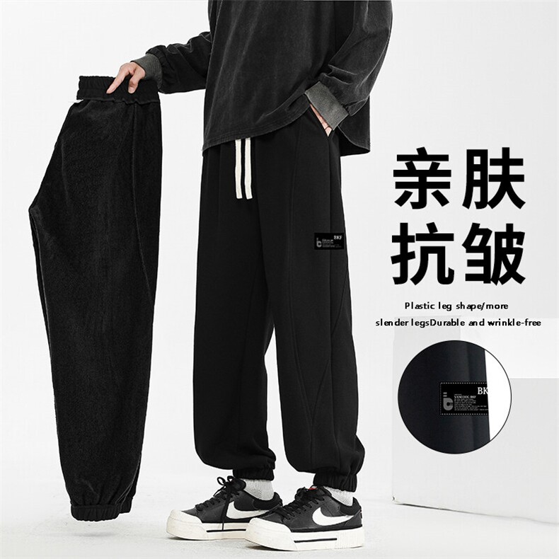 男士秋冬加绒加厚美式高街直筒宽松休闲裤X1632特批39加绒特批49,男装休闲裤,星座718