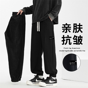 男士秋冬加绒加厚美式高街直筒宽松休闲裤X1632特批39加绒特批49图片