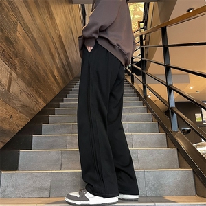卫裤男秋冬美式复古灰色阔腿裤子青少年垂感运动长裤 KZ1210-P36图片